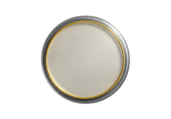 Oval shaped antique picture frame with golden rim isolated on transparent background