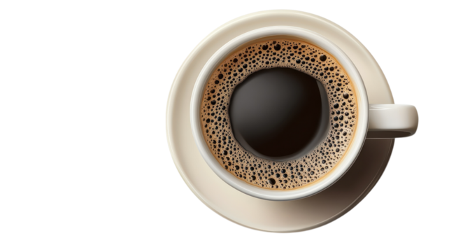 Freshly brewed black coffee sits in a white cup, ready for enjoyment during a morning routine or afternoon pause.