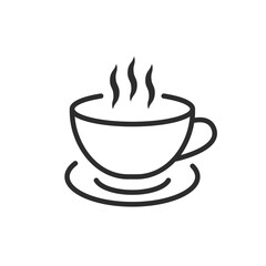 Coffee drink icon in flat style. Tea, cappuccino, latte vector illustration on isolated background. Paper cup sign business concept.