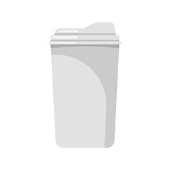 Coffee drink icon in flat style. Tea, cappuccino, latte vector illustration on isolated background. Paper cup sign business concept.