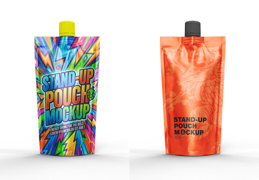 Stand-Up Spout Pouch Mockup