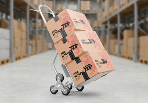 Cardboard Box Mockup