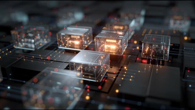 Hyperscaler. Cloud infrastructure technology innovation. Data center. Compute power. Virtualization. Abstract digital representation of interconnected data processing units