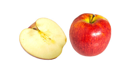 Apple red isolated on white background. 