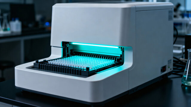 Advanced Laboratory Equipment for Genetic Research and Sample Analysis in Science - Powered by Adobe