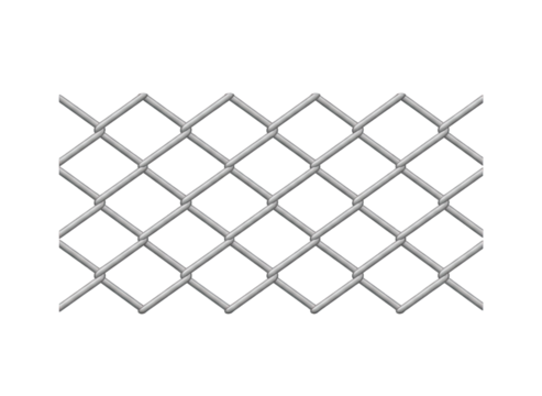 Diamond Pattern Metal Fence Section With Transparent Background A Geometric Industrial Structure For Security And Boundary Applications