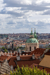 Obraz premium Panorama of Prague. View of the city from above. Prague, Czech Republic.