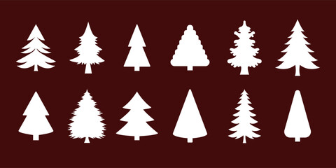 Obraz premium Vector image of a Christmas tree. New Year's celebration concept. Element for your design of cards, greetings, etc.