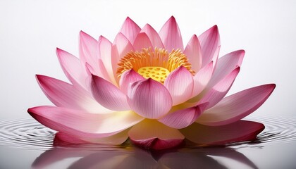 Pink Lotus Flower Blooming in Water Serene Spa and Wellness Image