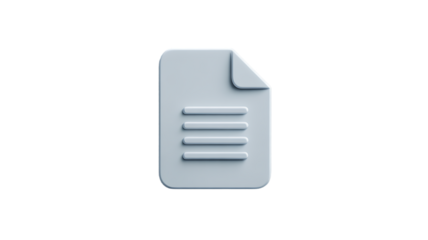 3d render of a file folder icon on white background