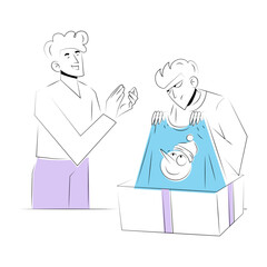 A sketchy style illustration showing a bad gift