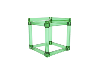 Transparent Golden Hexagon Ring Icon with Beveled Edges Rendered in 3D on a White Background with Subtle Lighting Effects and a Clean Modern Aesthetic