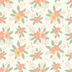 Fototapeta premium seamless pattern with flowers