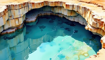 Large pool of water expansive body of water serene and calm reflecting light beautifully under open sky