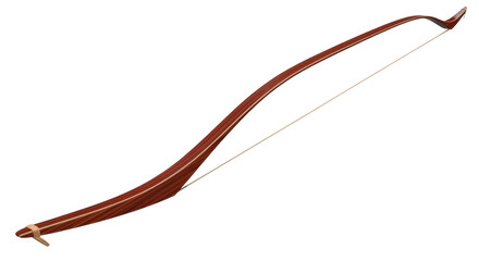 Isolated longbow traditional archery recurve bow, wood bow for archery, medieval sport