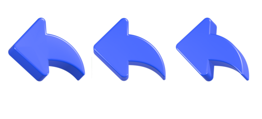 3d rendering icon share in blue color