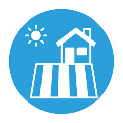 Fototapeta premium Farmhouse Vector icon which can easily modify or edit