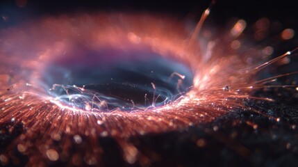 Sparkling fire explosion