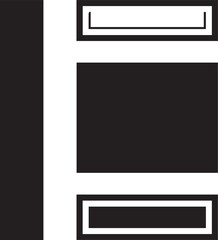 Minimalist Abstract Geometric Layout Black and White Art