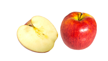 Apple red isolated on Transparent background.