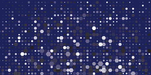 Dark Pink, Blue vector pattern with colored spheres. Geometric sample of repeating circles on white background in halftone style.