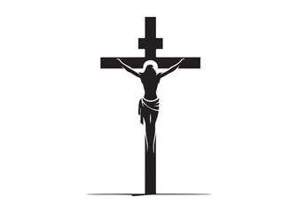 jesus cross logo silhouette vector, crucified Jesus Christ silhouette vector illustration, Jesus on Cross logo silhouette, jesus christ crucifixion of Jesus christian religious god logo silhouettes