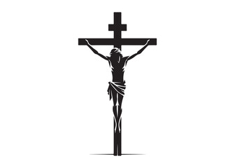 jesus cross logo silhouette vector, crucified Jesus Christ silhouette vector illustration, Jesus on Cross logo silhouette, jesus christ crucifixion of Jesus christian religious god logo silhouettes