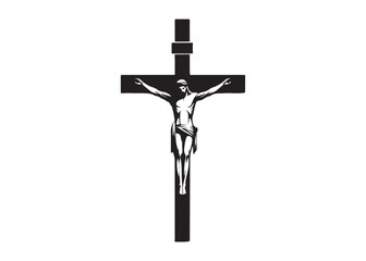 jesus cross logo silhouette vector, crucified Jesus Christ silhouette vector illustration, Jesus on Cross logo silhouette, jesus christ crucifixion of Jesus christian religious god logo silhouettes