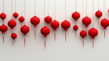 Traditional Red Lantern Decor for Lunar New Year Horse Theme