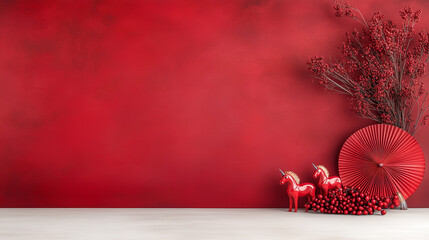 Red Lanterns for Festive Chinese New Year Celebration &ndash; Year of the Horse