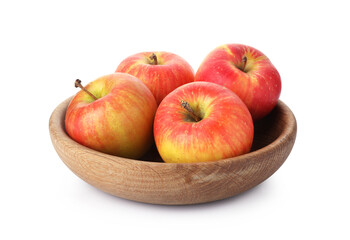 Many fresh ripe apples isolated on white