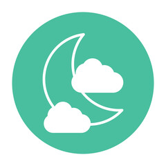 Crescent Moon Vector icon which can easily modify or edit