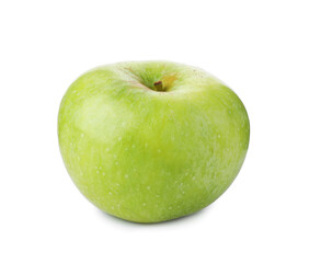 One ripe green apple isolated on white