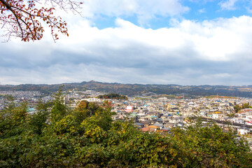 奈良県・三室山の山頂からの眺め