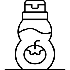 Ketchup Bottle Outline Icon