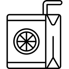 Juice Box Outline Icon