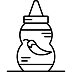 Chili Sauce Outline Icon