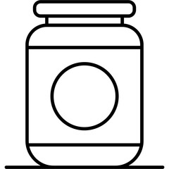 Mayonnaise Jar Outline Icon
