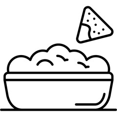 Sauce Dip Outline Icon