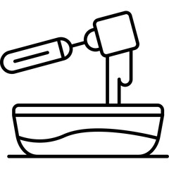 Cheese Dip Outline Icon