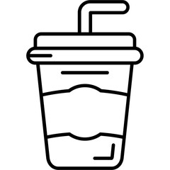 Straw Cup Outline Icon