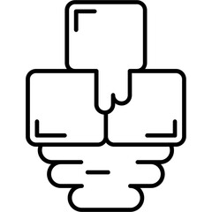 Ice Cubes Outline Icon