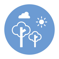 Tree Pair Vector icon which can easily modify or edit