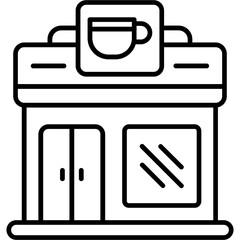 Cafe Shop Outline Icon