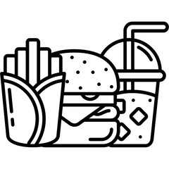 Family Meal Outline Icon