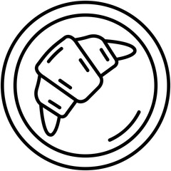 Croissant Outline Icon