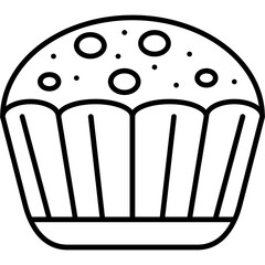Egg Muffin Outline Icon