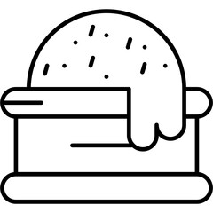 Biscuit Sandwich Outline Icon