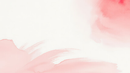 Abstract watercolor background with soft pink brush strokes and a gentle gradient, isolated on white