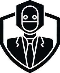 Digital security guardian with shield and network elements